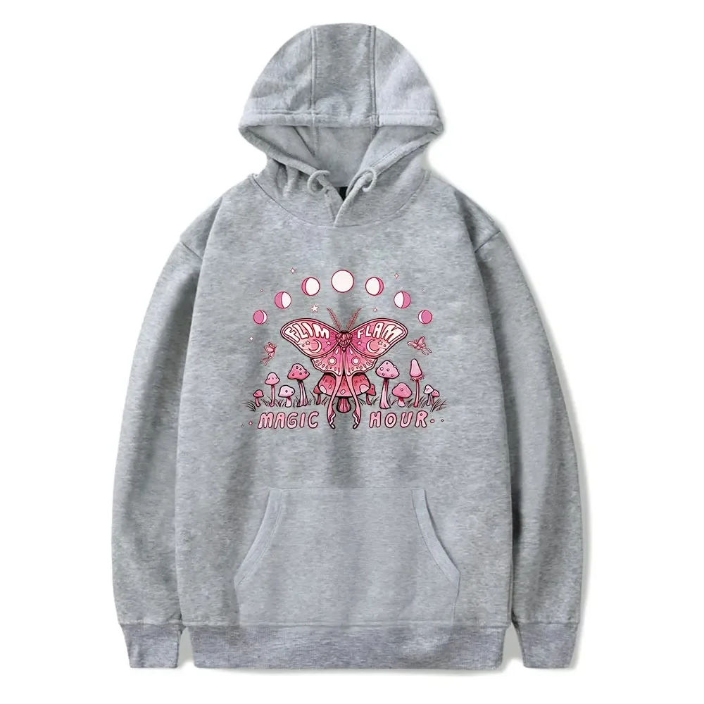 Mulheres e homens Flamingo Flim Flam Moth Hoodie, moletom de manga comprida, moda Pulôver Roupas 2024