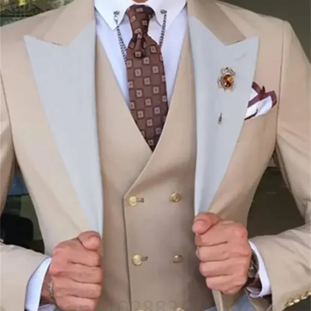 Esmoquin de 3 piezas para hombre, color Burdeos, Formal, de negocios, ajustado, para boda, informal, para padrinos de boda, banquete clásico, conjunto de traje de fiesta en casa