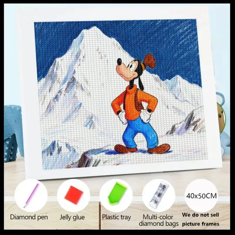 

1 шт. Disney Goofy 5D DIY Набор для алмазной живописи, мультяшный горный приключенческий полный дрель со стразами, краска для кристалла драгоценных камней по номерам