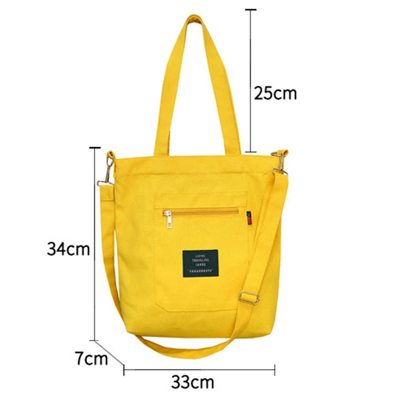 New Style Ladies Student Canvas Shoulder Bag Eco Shopping Bag Large Capacity