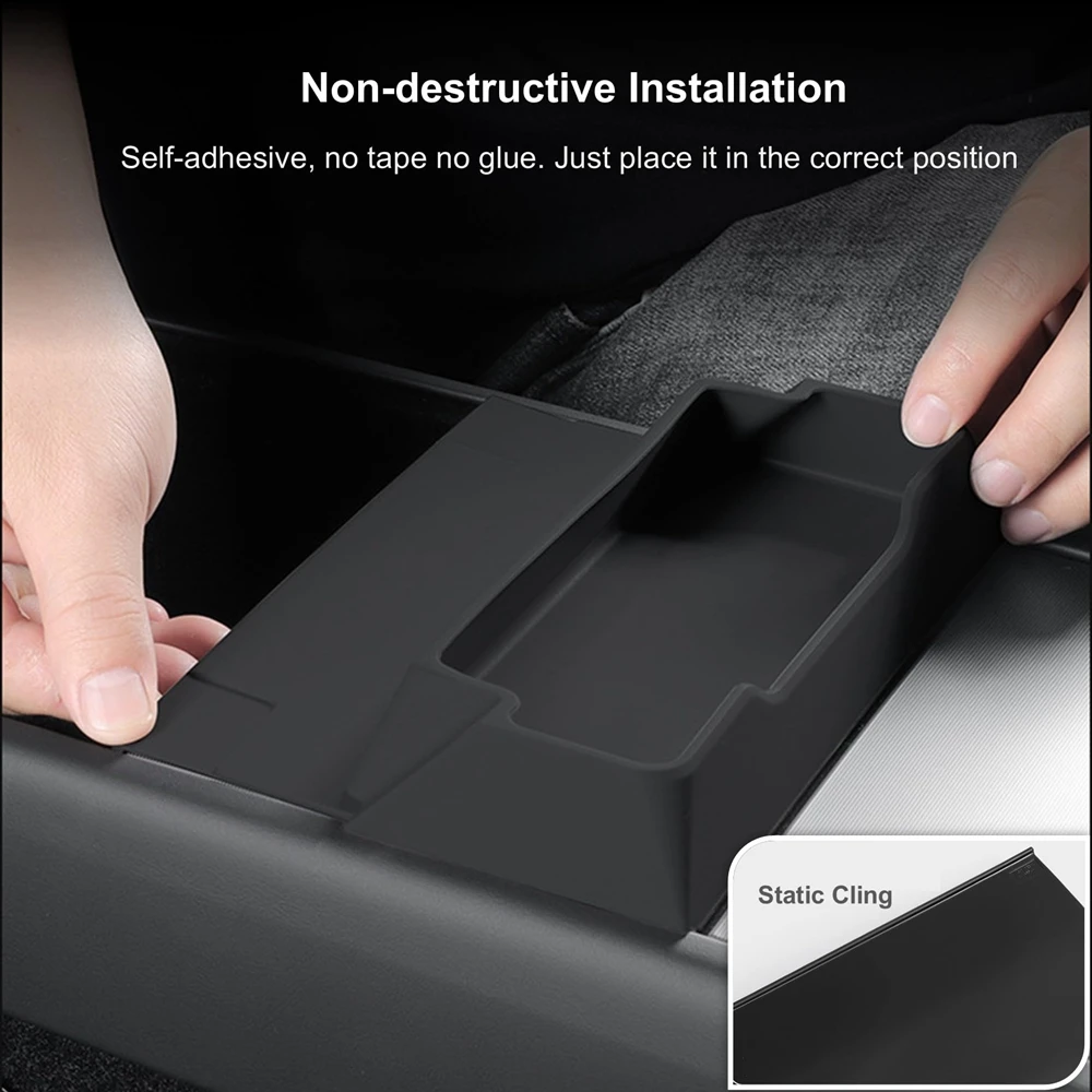 Für Tesla Model 3 Y Juniper 2025 2026 Mittelkonsole Armlehnen-Aufbewahrungsbox Brillenhalter Ablage Organizer Innenraum-Zubehör – Detail 6