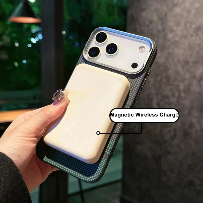 Case For iPhone 18 17 16 Pro Max iPhone Air Luxury Carbon Fiber Texture Hard PC Anti-drop Protection Cover For iPhone 18 Pro Max