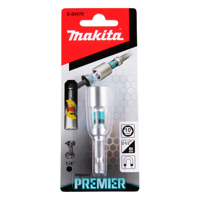 ماكيتا E-03470 تأثير بريميير Nutsetter عرافة عرقوب 1/4 "65 مللي متر المدمجة بت حامل أداة المرفقات #4