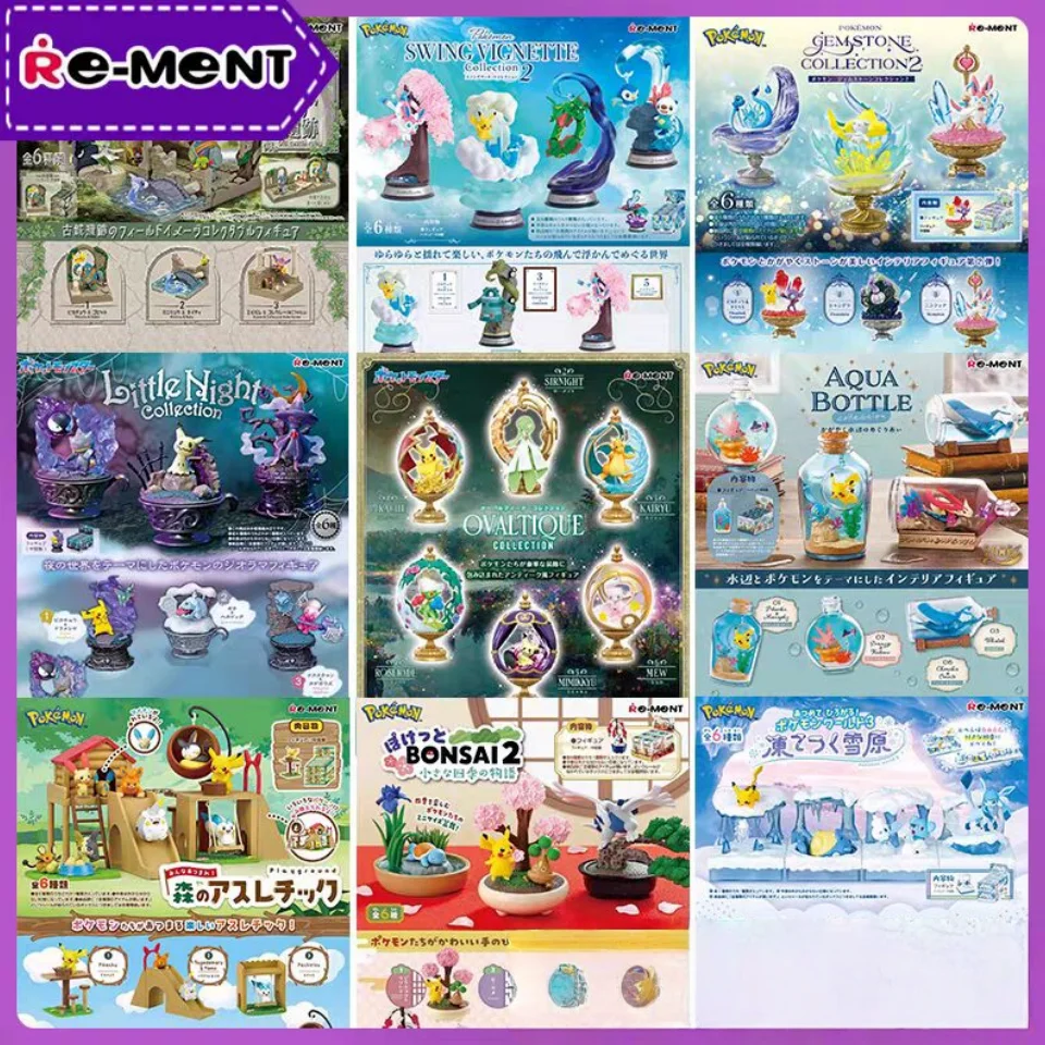 

Re-Ment Pokemon Figures Full Set Swing Vignette Decorative Frame Collection Terrarium Collection Series Original Set Gift
