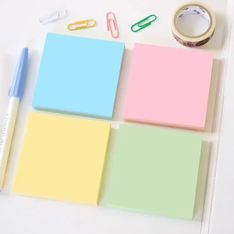 Sticky Notes 3x3 4Pack Sticky Pads 100 Sheet/Pad Bulk Sticky Note Pads Multicolor Self-Sticky Notes Pad Teacher Classroom