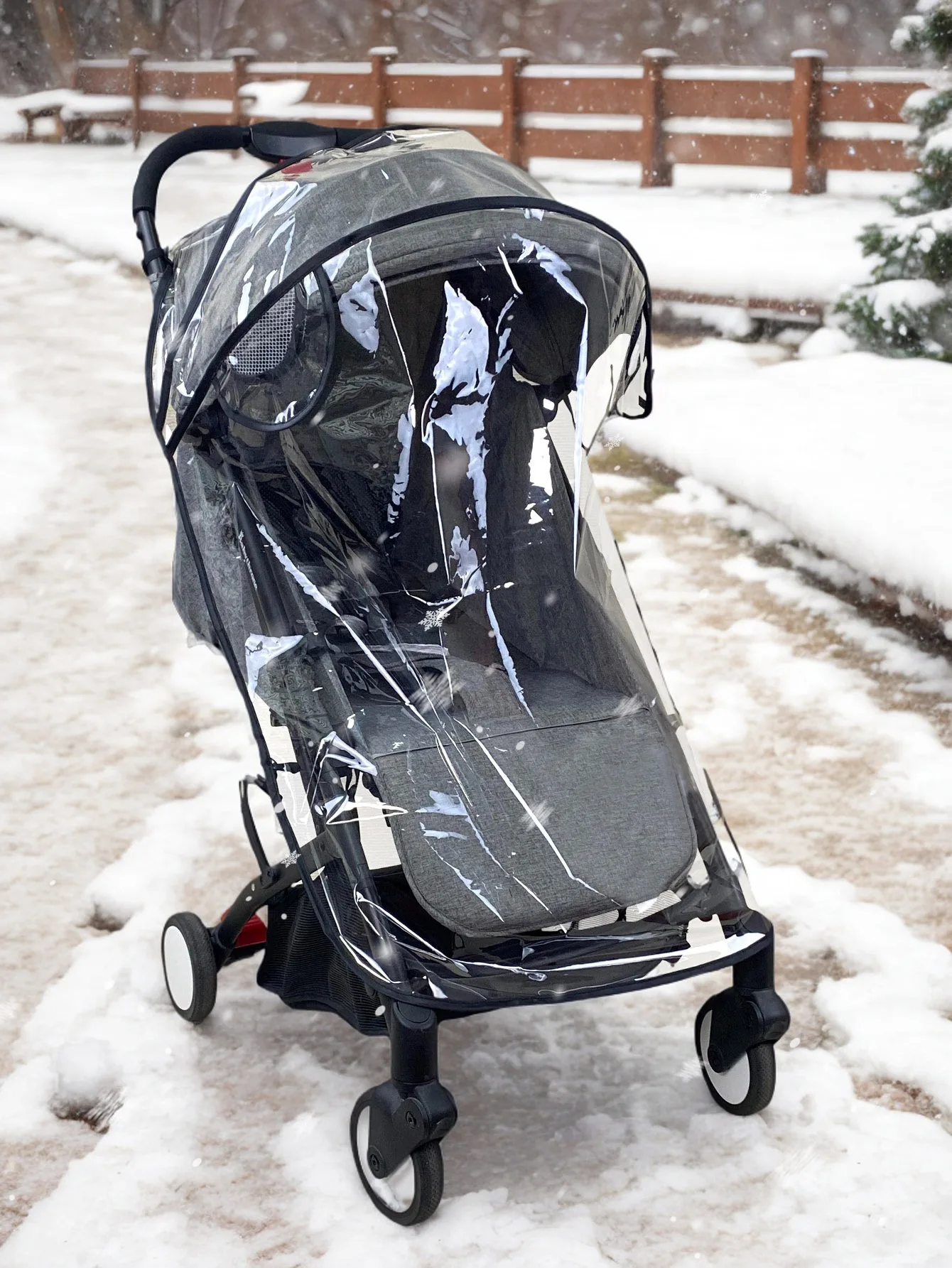 غطاء مطر عالمي لعربة الأطفال، غطاء EVA مقاوم للماء متوافق مع ملحقات عربة الأطفال Babyzen Yoyo2 Yoya