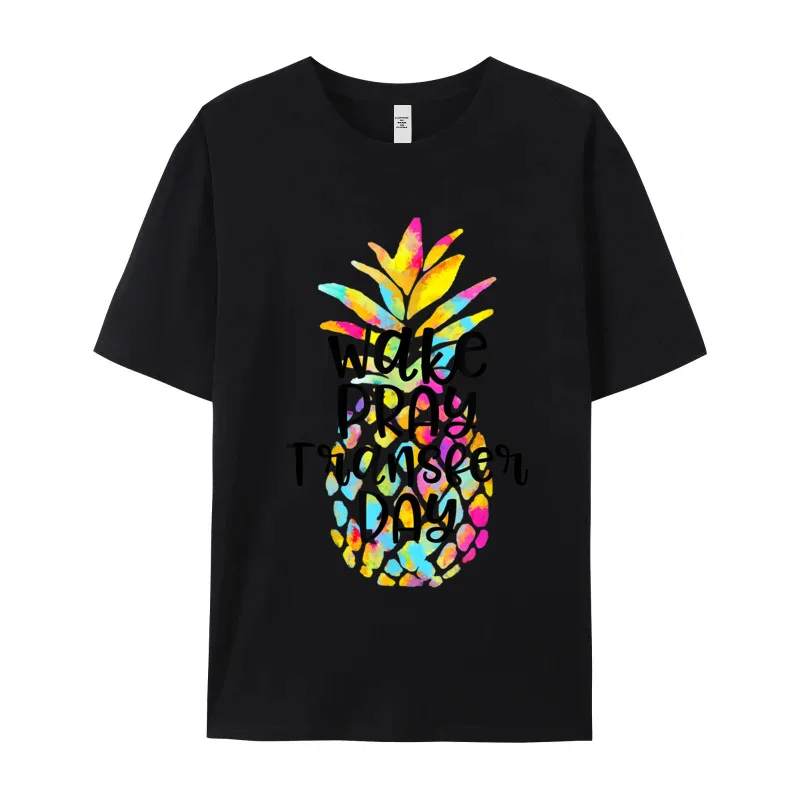 Pineapple Infertility Wake Pray Transfer Family Male T-shirts Crew Neck Short Sleeve Cotton Fabric Tops & Tees Gift Tees