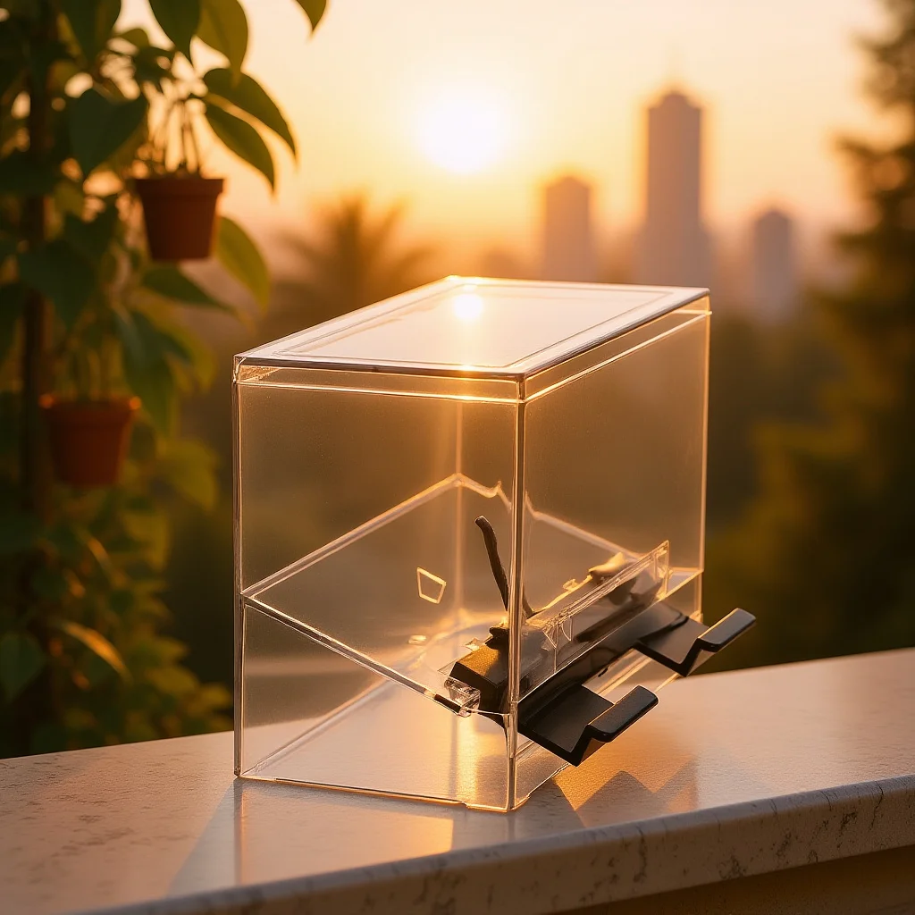 

Straw Dispenser Box Clear Acrylic Pressing Type Storage for Bulk Straws Smooth Non-Slip Reusable Container for Office Coffee