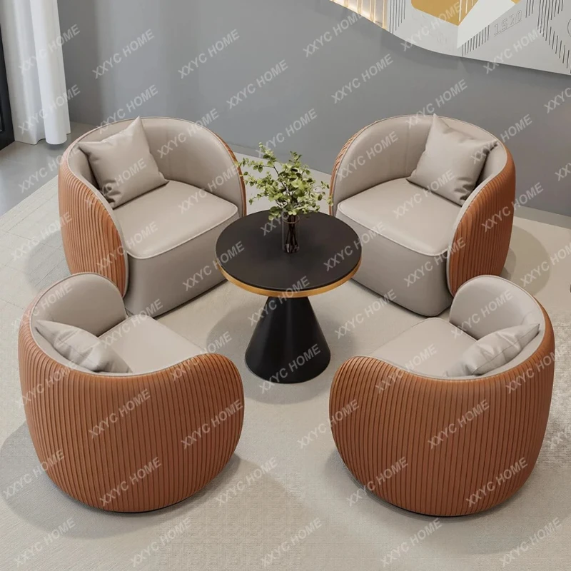 AA Light luxury rotating sofa chair sitting area reception chair living room