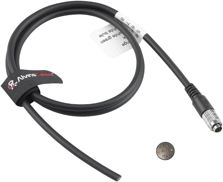 Alvin's Cables HR25-7TP-8P Hirose 8 Pin Male Open End I/O Trigger Cable for Point Grey Daheng IDS Industrial Cameras MindVision