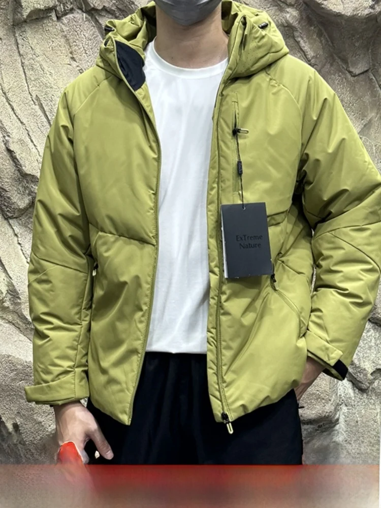 الراقية في الهواء الطلق الرجال aphene اصطف عالية رقيق P القطن الحراري القطن Jaet المقاومة الباردة Faion الحضرية Sle هوديي #1