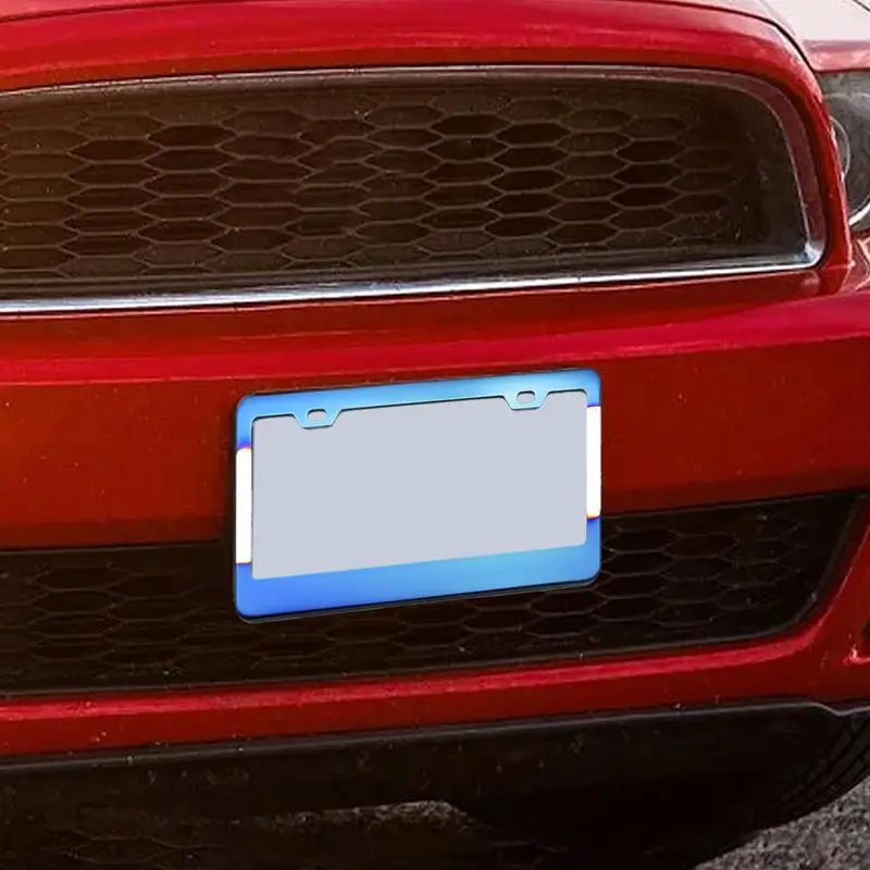 License Plate Frame Metal License Plate Frame with 2 Holes Durable and Rust-Proof Metal Frame Car Accessories for Front and Rear