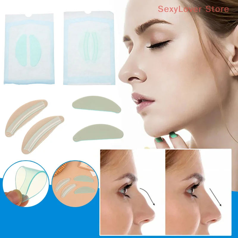 1 Pair Medical Silicone Nasal Splint With Airway Septoplasty Nose Shape Support Corrector Plate For Nose Surgery Rhinoplasty