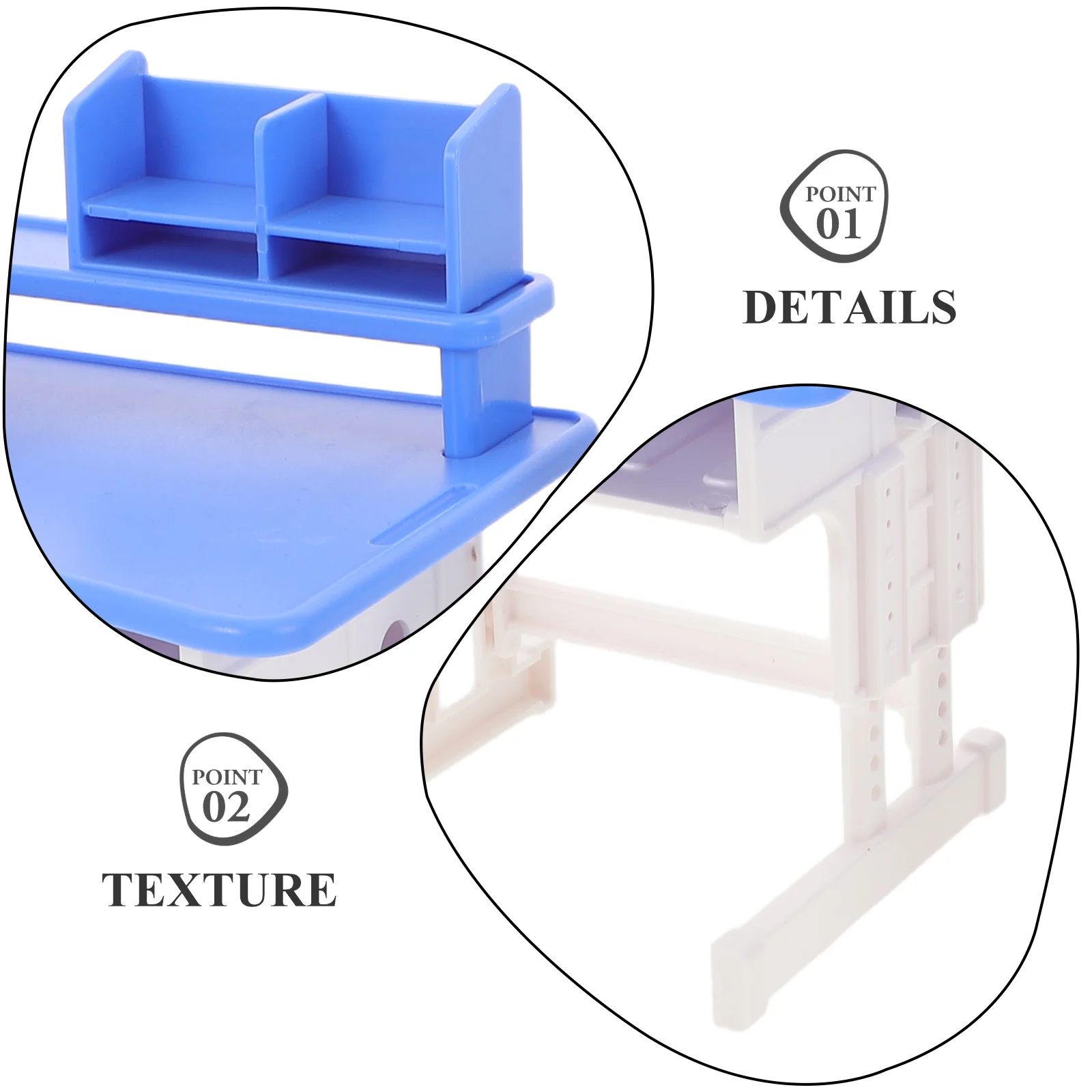 1Set Miniature School Desk Chair Set for Photography Props and Detailed Dollhouse Classroom Decor