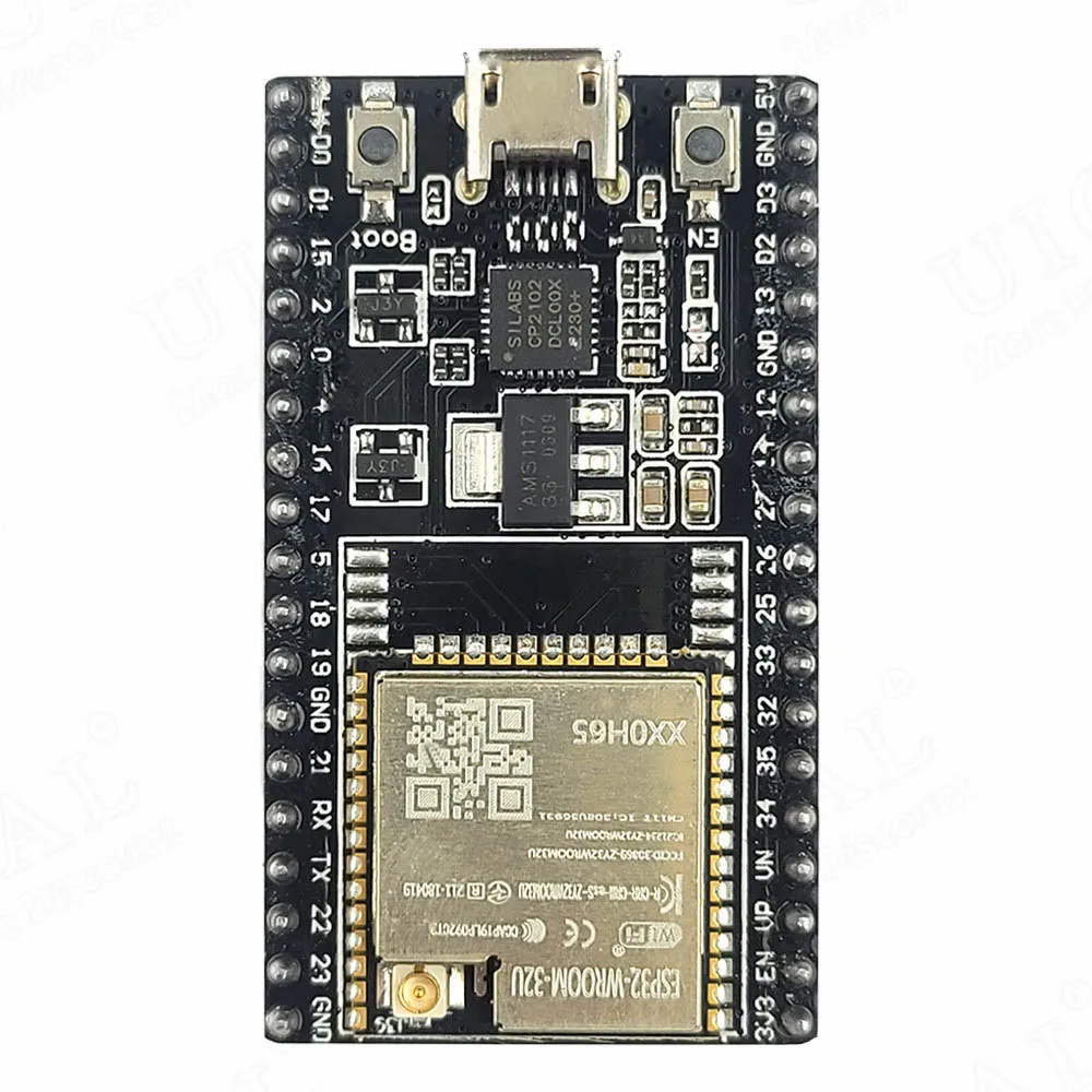 Imagem -03 - Placa de Desenvolvimento Devkitc com Porta Ipex Usb Micro Tipo-c 38pin Esp32 Cp2102 Esp32-wroom32u Módulo Wifi