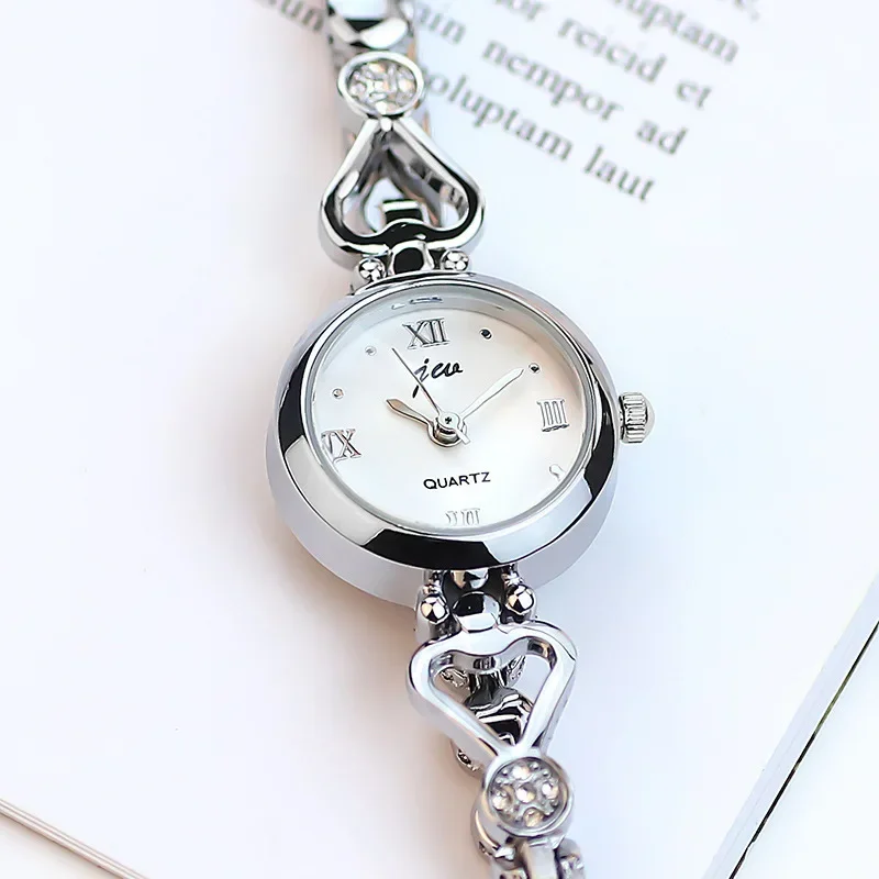 Relojes de pulsera de cuarzo simples para mujer, relojes de esfera pequeña, reloj de pulsera para mujer, regalo para niña