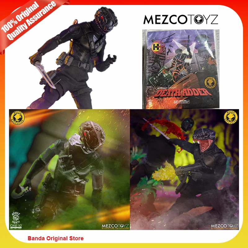 100% em Estoque, Caixa Original Mezco Toyz One:12 Rumble Society Death Adder, Figura de Ação Colecionável 1/12, Estátua, Modelo, Brinquedos, Presentes