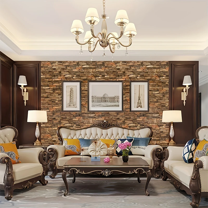 38.5*35 سنتيمتر جودة عالية ثلاثية الأبعاد رغوة الطوب نمط خمر خلفية السقف ذاتية اللصق لوحة الحائط خلفية ديكور المنزل