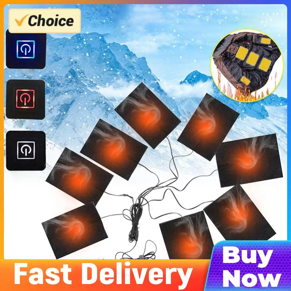 

Тепловые накладки на одежду с 3 уровнями нагрева через USB, водонепроницаемые, для активного отдыха, зимние, для жилетов и брюк