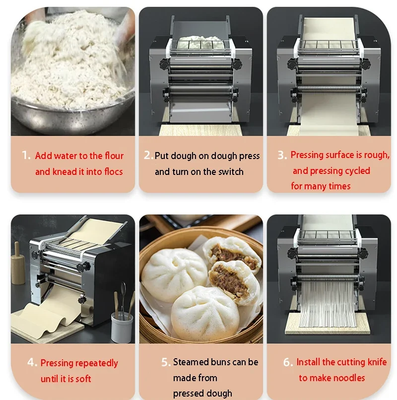Household stainless steel rolling dough and kneading/pressing machine Noodle machine Electric dumpling skin steamed stuffed bun