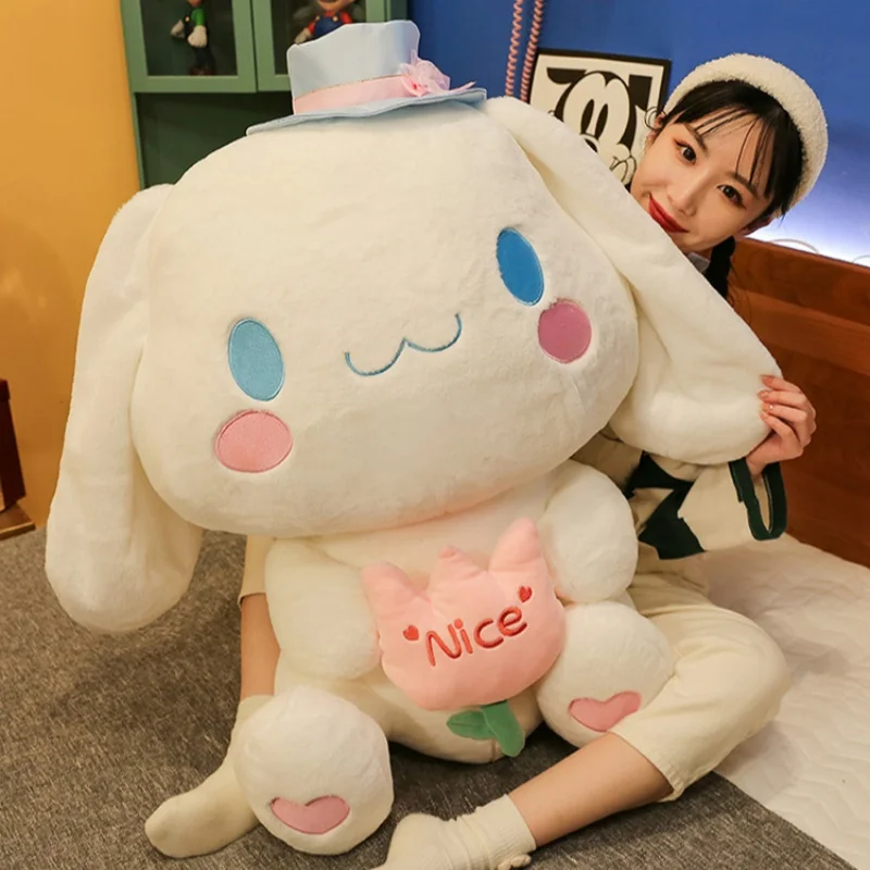 

80CM Super Big Size Original Kawaii Sanrio Stuffed Animal Cinnamoroll Plushies Pillow Cute Toy Cartoon Cushion Holiday Gift