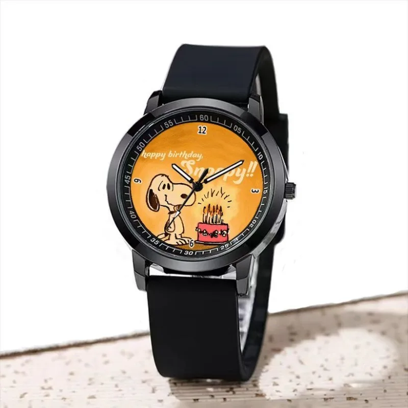 New Snoopy Cartoon Kawaii Watch Men and Women Students Fashion Cartoon Cute Trendy Fun Pointer Quartz Watch Gift view 2