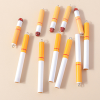 Leslie 10pcs 3D Personalized Simulation Cigarette Charm for Earring Necklace Creative Funny Cigarette Butt Handmade Jewelry
