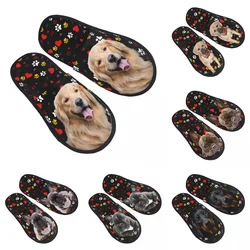 Custom Your Photo Dog Cat House Slippers Women Soft Memory Foam Personalized Pet Lovers Slip On Spa Slipper Shoes