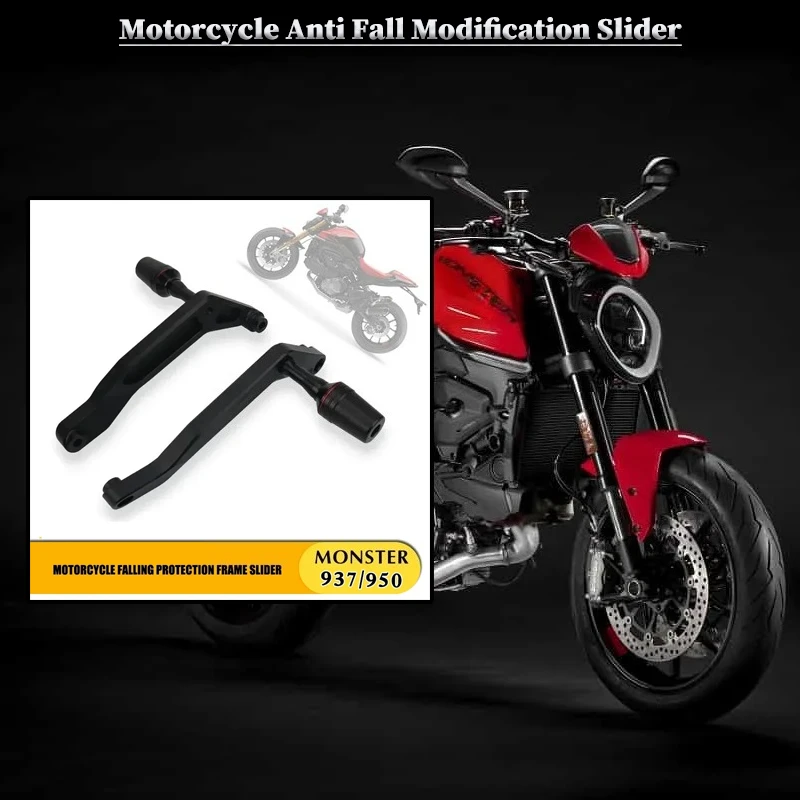 

Motorcycle CNC Falling Protection Frame Slider Fairing Guard Crash Pad Protector For DUCATI MONSTER 950 937 2021 2022 2023
