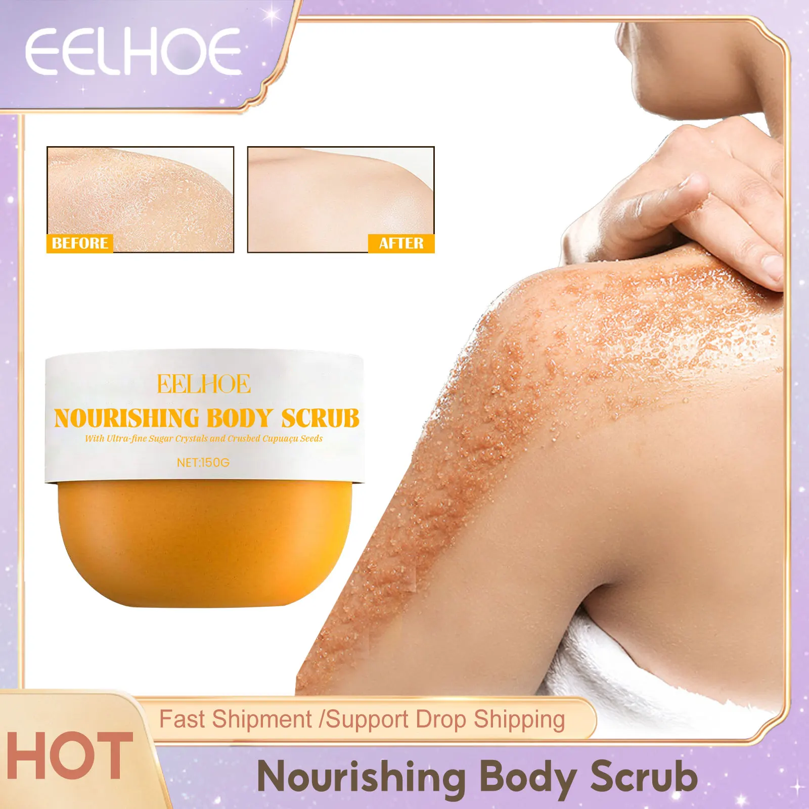 Exfoliërende Body Scrub Diepe Reiniging Helderder Joint Verwijderen Dode Huid Whitening Hydrating Verminderen Melanine Gladmakende Huid Scrub