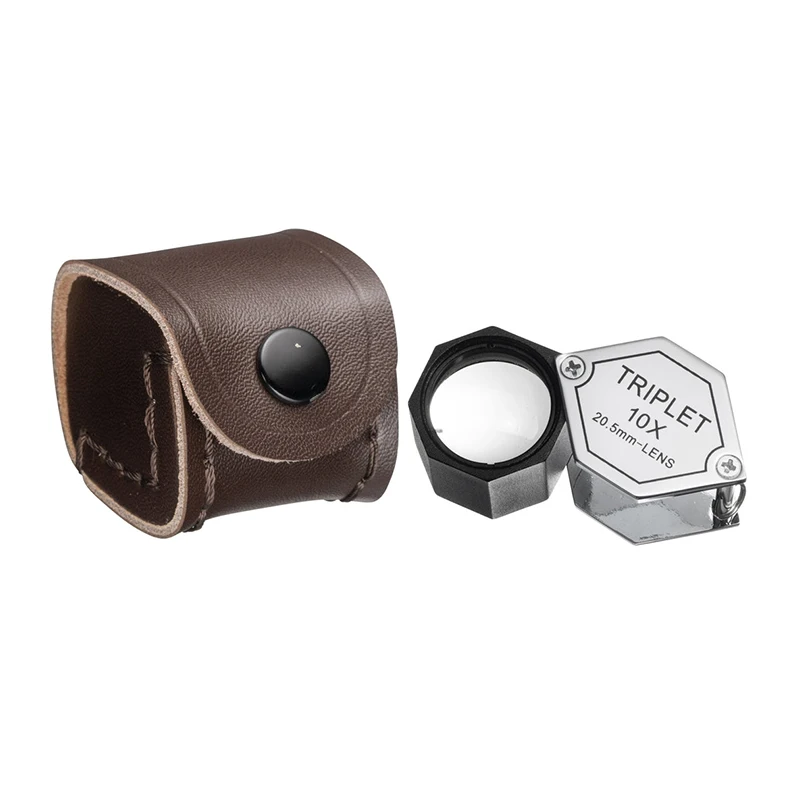 

Ювелирные изделия из драгоценных камней хорошего качества, шестигранная Лупа 20,5 мм, 10x, 15x, 20x, искусственная лупа для ювелирных изделий, Складные лупы