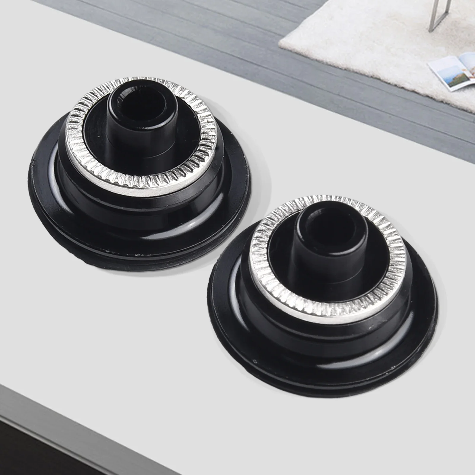 1pair Adapter Hub much size Adapter Cap Thru Axle Adapter 12Speed 8-11Speed Practical To Use Aluminum Alloy Black Outdoor Useful - Image 2