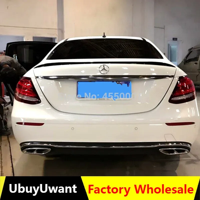 For Mercedes Benz W213 Spoiler 2016 2017 2018 2019 E-class E200 E300 E320 E63 Spoiler High Quality ABS Car Rear Wing Spoiler