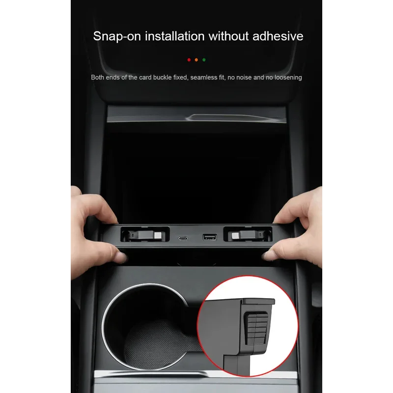 Per Tesla Model Y Juniper 2025 Caricatore rapido USB Shunt HUB Docking station intelligente Modello 3 Splitter alimentato affondato delle Highland