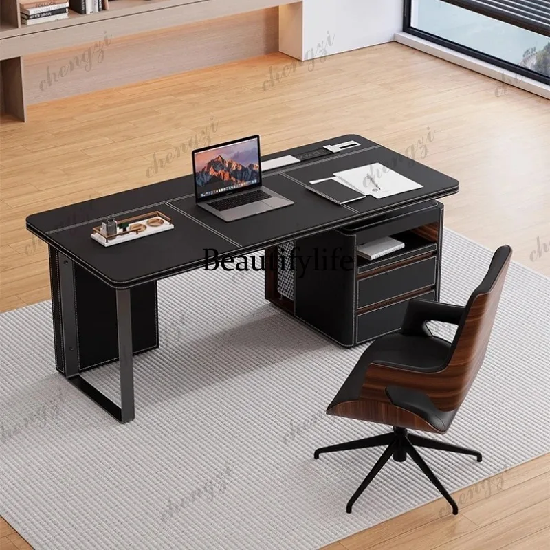 

TTT Italy Room Office Desk Computer Vintage Minimalist Modern Design Office Desk Boss Luxury Home Furniture Bureau