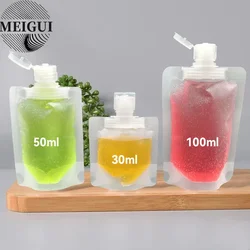 3/5/10 pçs portátil viagem líquido sacos de embalagem cosmética dispensador de loção recarregável reservatório de shampoo cosmético 30/50/100 ml