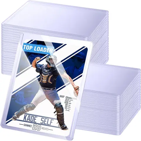 25-100 pces mangas de cartão de jogo titular pvc cartão de negociação toploaders brinquedo de plástico duro carregadores superiores para protetores armazenamento presente 3x4in