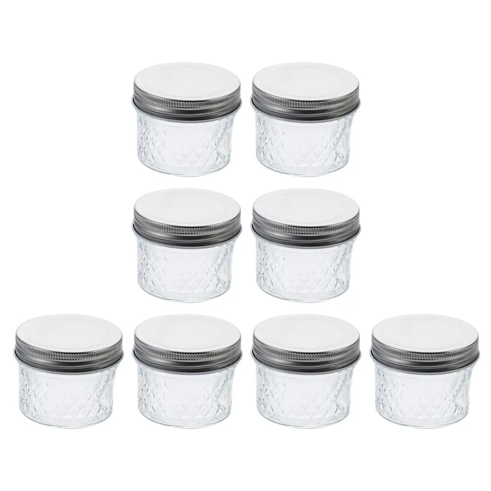 8 pçs frasco selado transparente frascos de mel pequenas garrafas de armazenamento de vidro cozinha recipientes de geléia reutilizáveis guardas frescos