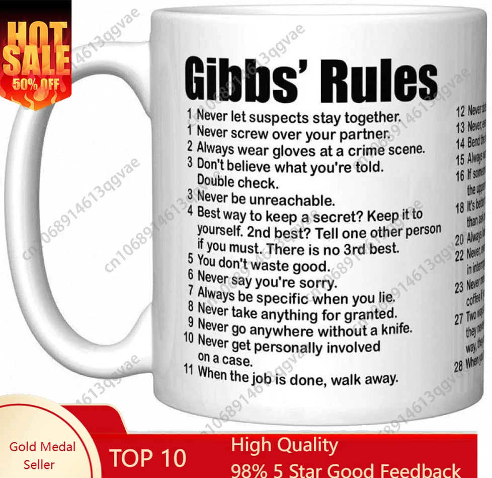 

Gibbs Rules mugs 11oz Simple Office Ceramic Coffee Mug Success criteria Tea Cup Gift For Your Wife Husband