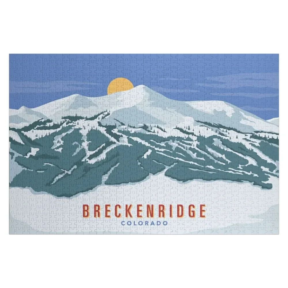 Breckenridge Colorado Mountain Jigsaw Puzzle Wooden Boxes Baby Toy For Children Puzzle