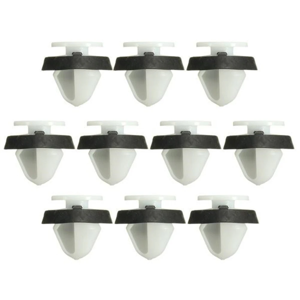 

10pcs Universal Car Door Panel Clips White Plastic Trim Fasteners For Auto Accessories Replacement Sturdy Durable Easy Install