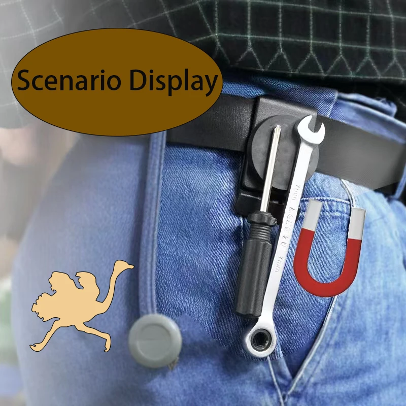 Magnet Belt Clamp Tool Holster Portable Non-slip Strong Magnetic Tool Screw Hardware Accessories Adjustable Rubber Wrap Magnets