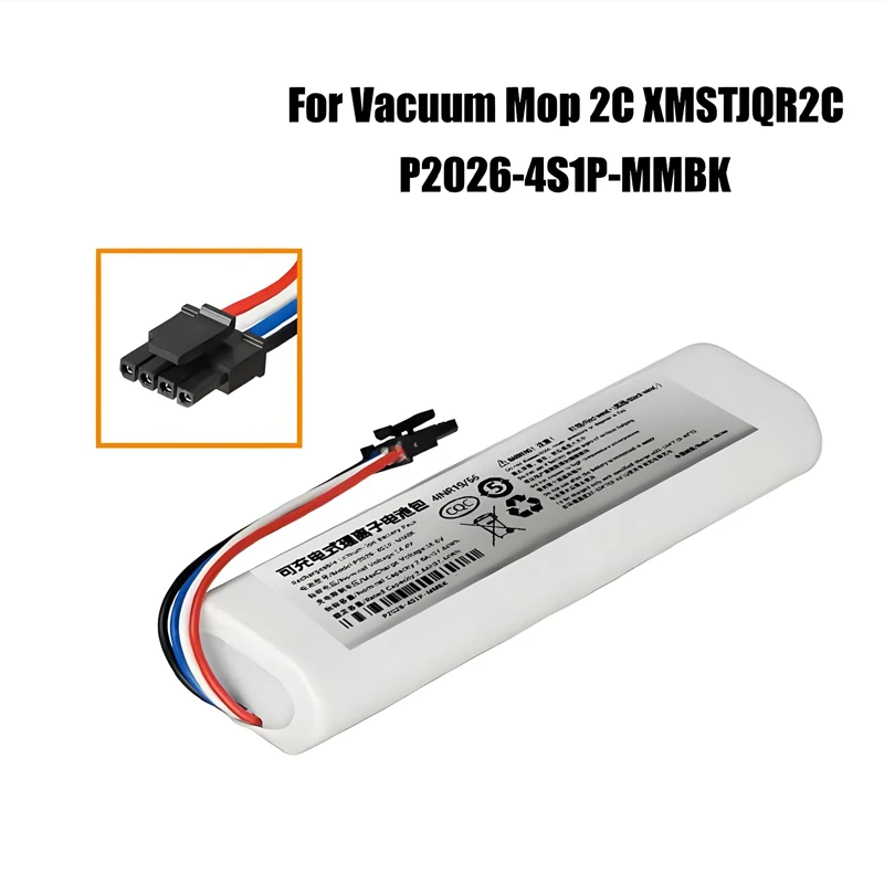 

14.4V Battery for Xiaomi Mijia 2C Vacuum Mop Robot XMSTJQR2C P2026-4S1P-MMBK Replacement Battery for Xiaomi Trouver Robot