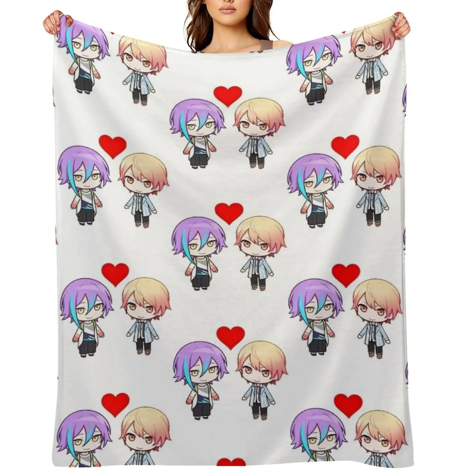 rui kamishiro tenma tsukasa in love project sekai ruikasa Throw Blanket Luxury Thicken Giant Sofa Beach Multi-Purpose Blankets