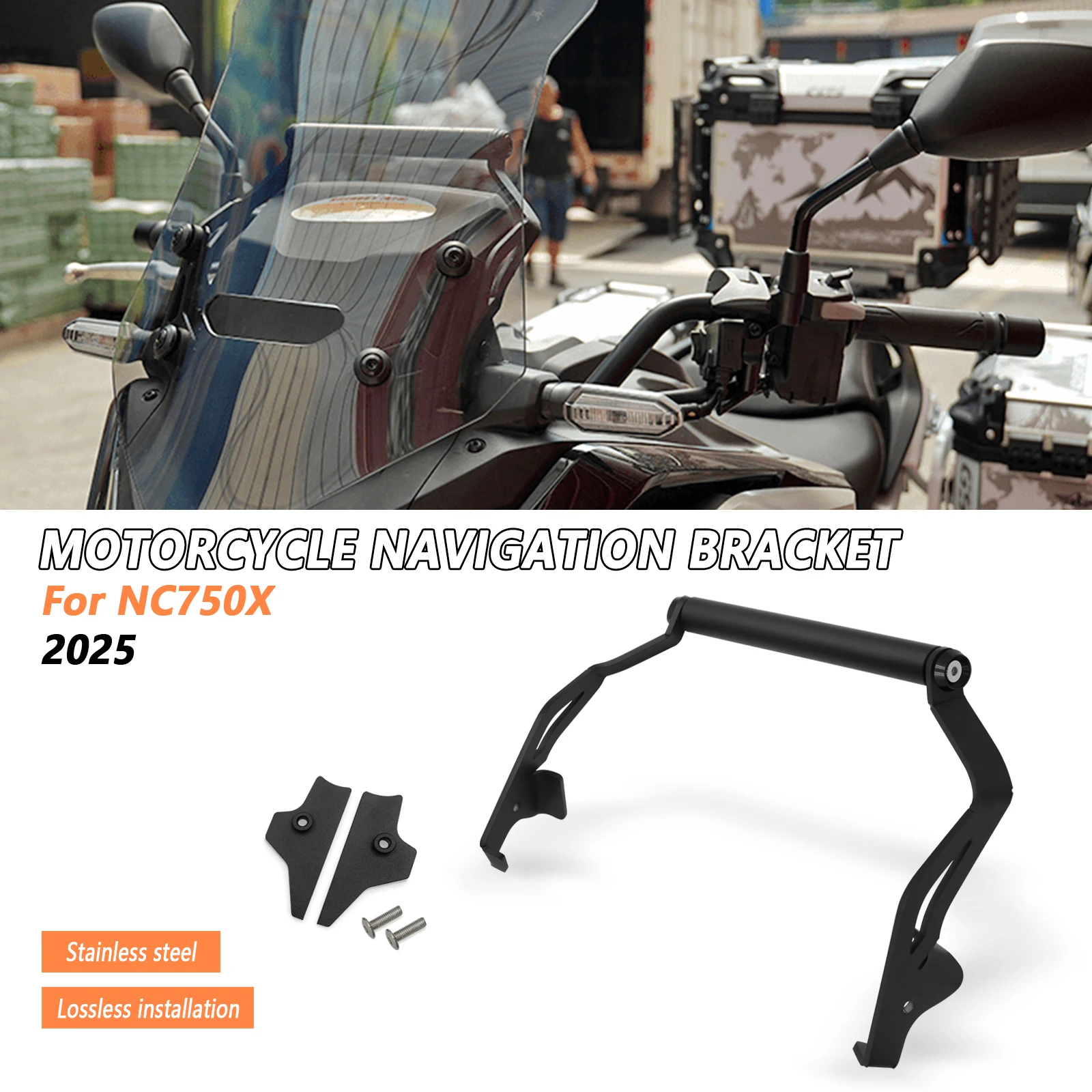 

Для HONDA NC750X 2025 навигационный кронштейн nc750x удлинитель GPS-держатель модифицированные аксессуары для мотоциклов