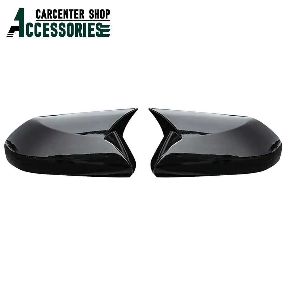 

1 пара для Toyota Camry 2018 2019 2020 2021 2022 2023 глянцевая черная крышка зеркала заднего вида, боковое зеркало двери, накладка