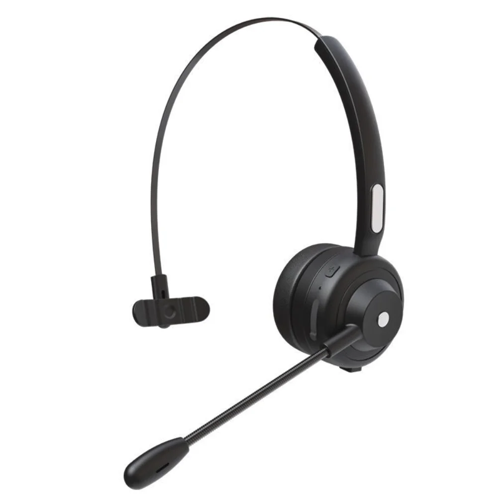 Operator Headphones Head-mounted With Noise Canceling Microphone One-ear Telephone Clear Call Headphones Single-Sided Headset