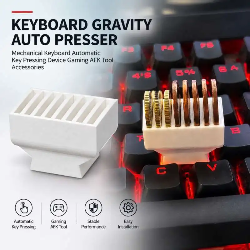 Keyboard Gravity Auto Key Presser Mechanical Button Trigger Gaming Auxiliary Tool For Afk Operation