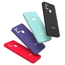 For Samsung A21S Case Soft Liquid Silicone Back Protective Cover For Galaxy A21S Shockproof Phone Shell