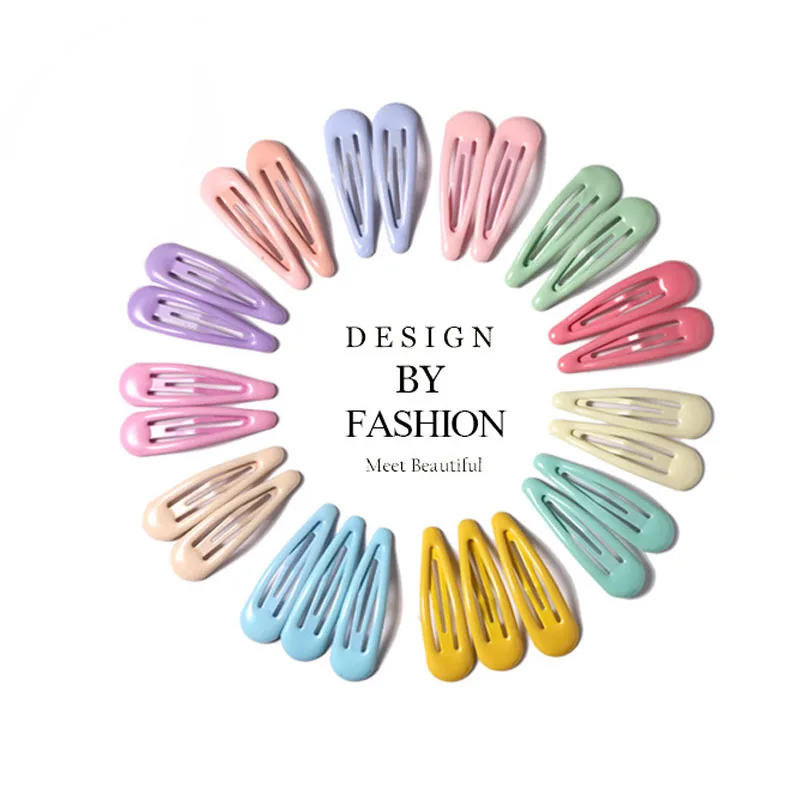 

5cm 10/20/30Pcs Candy Color Mixed Drop BB Clip Women Bangs Side Clips Dopamine Hair Clip Girls Hair Accessories For Daily Use